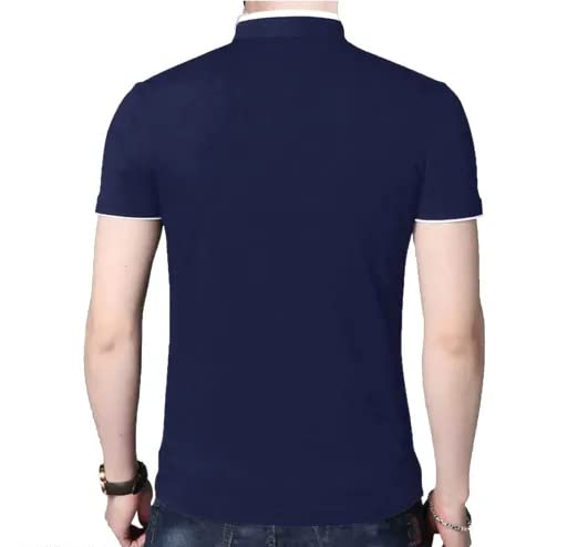 Image of Cotton Mandarian Collar T-Shirt for Men Pack of 1 (Size-S, M, L, XL, XXL)