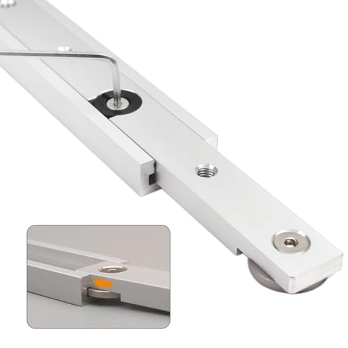 Image of Serplex 3 /4 Inch x 300mm Aluminum Miter Bar, Silver T-Slot Guide Rail