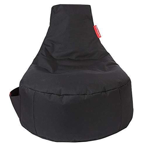 GAMEWAREZ Alpha Black Sitzsack – Gaming-Sitzsack mit Rückenlehne zum Zocken, praktische Seitentasche zur Aufbewahrung… – Bild 3