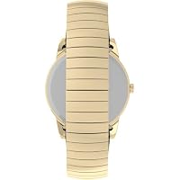 Timex Easy Reader 35mm Day-Date Watch, Gold-Tone White Dial Expansion Band — image 3