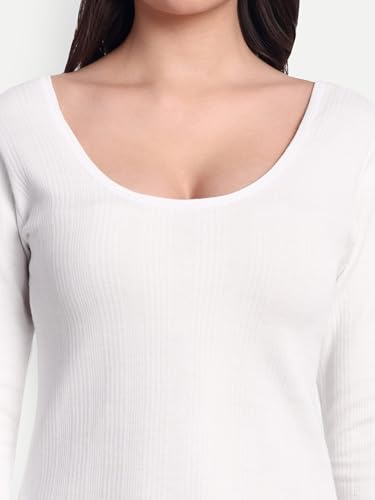 Image of ELEG & STILANCE Women Woolen Warm Full Sleeve Top Thermal Cold Weather Fleece Outdoor Winter Innerwear​(Sizes 32-44)