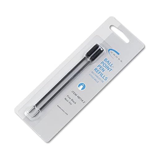 Cross 85142 Refills for Ballpoint Pens, Fine, Black Ink, 2/Pack