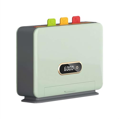 Juego de tabla de cortar inteligente y cuchillos, juego de tabla de cortar autolimpiable con...