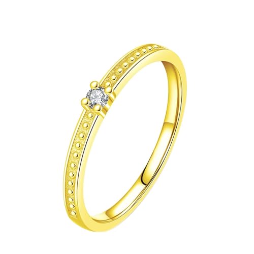Alliance femme zircone cubique bague argent sterling 925 délicate empilable