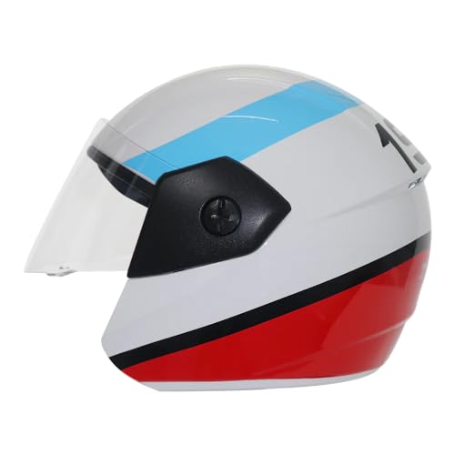 TVS Racing Kids Graphics Half face, Open Face Helmet White XXS