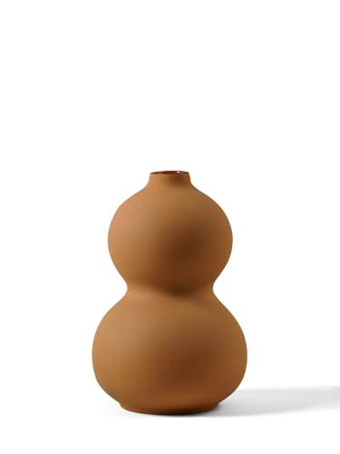 Image of PUREZENTO Oreo Big Vase Brown Matte Finish Ceramic Designer Flower Vases for Home, Decoration, Centre Table, Bedroom, Side Corner Beautiful Decorative Vases with Unique Quality