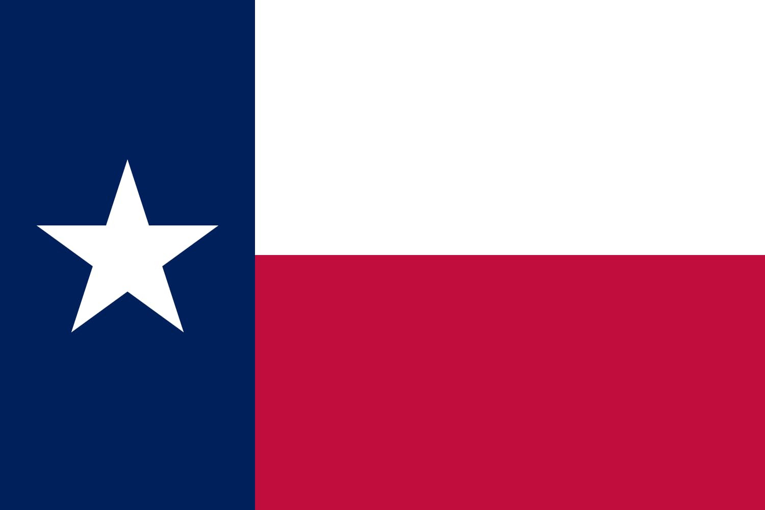 Drapeau Texas pour mât extérieur | Pavillon paysage de 100x150cm pour décoration