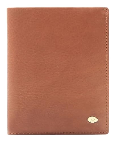 Portefeuille Esquire Chicago Cognac au format portrait en cuir véritable