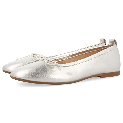 Ballerines dorées en peau de qualité supérieure Gioseppo Satteins