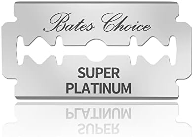 Bates Double Edge Safety Razor Blades for Men - Stainless Steel, 40 Pack, Shaving Blades