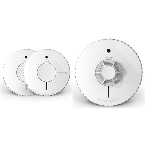 Image of FireAngel Optical Smoke Alarm with 10 Year Sealed For Life Battery, FA6620-R-T2 (ST-622 / ST-620 replacement, new gen) - Twin Pack, White & FA6215-INT Heat Detector, White