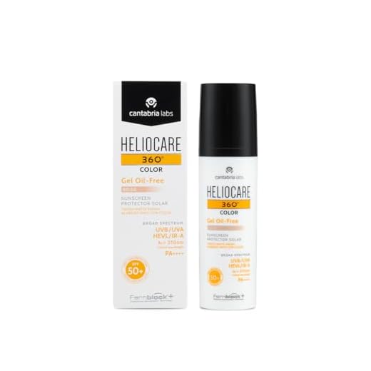 Heliocare 360º Color Gel Oil-Free SPF 50+ - Fotoprotección Avanzada con Color, Textura Ligera, Pieles Mixtas o Grasas, Acabado Mate y Tacto Seco, Beige, 50ml