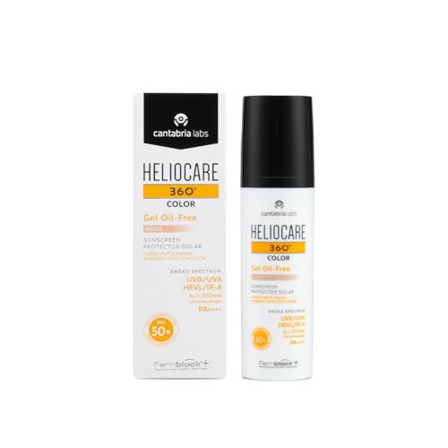 Cantabria Labs - Heliocare 360º Color Gel Oil-Free SPF 50+ - 50ml - Beige - Fotomaquillaje Matificante - Piel Mixta/Grasa
