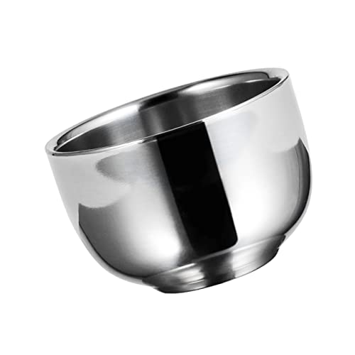 HAPINARY 2 Pcs Large Capacity Shaving Bubble Bowl Stainless Steel Shaving Soap Men's