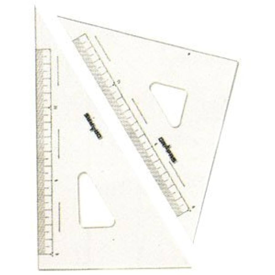 Amazon.co.jp: DRAPAS ドラパス 三角定規 目盛付 2mm厚 30cm