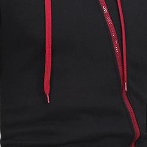 JEShifangjiusu Mens Lightweight Hooded Sweatshirt Inclined Zipper Sports Cardigan Coat Long Sleeve Hoodie Pullover Sweater4