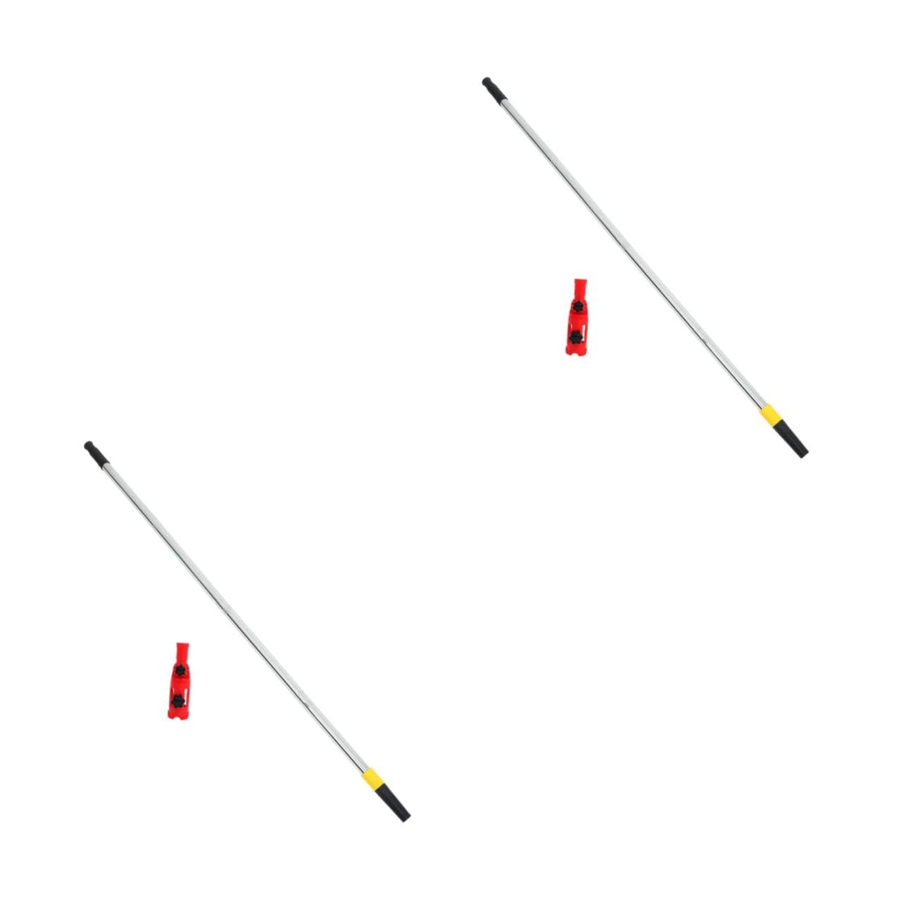 2 Piezas Extensor de Poste para Rodillo de Pintura con Abrazadera Ajustable Multiángulo, Varilla Telescópica de 1,1 M, Soporte Giratorio 360° para Pintar Paredes, Techos y Esquinas