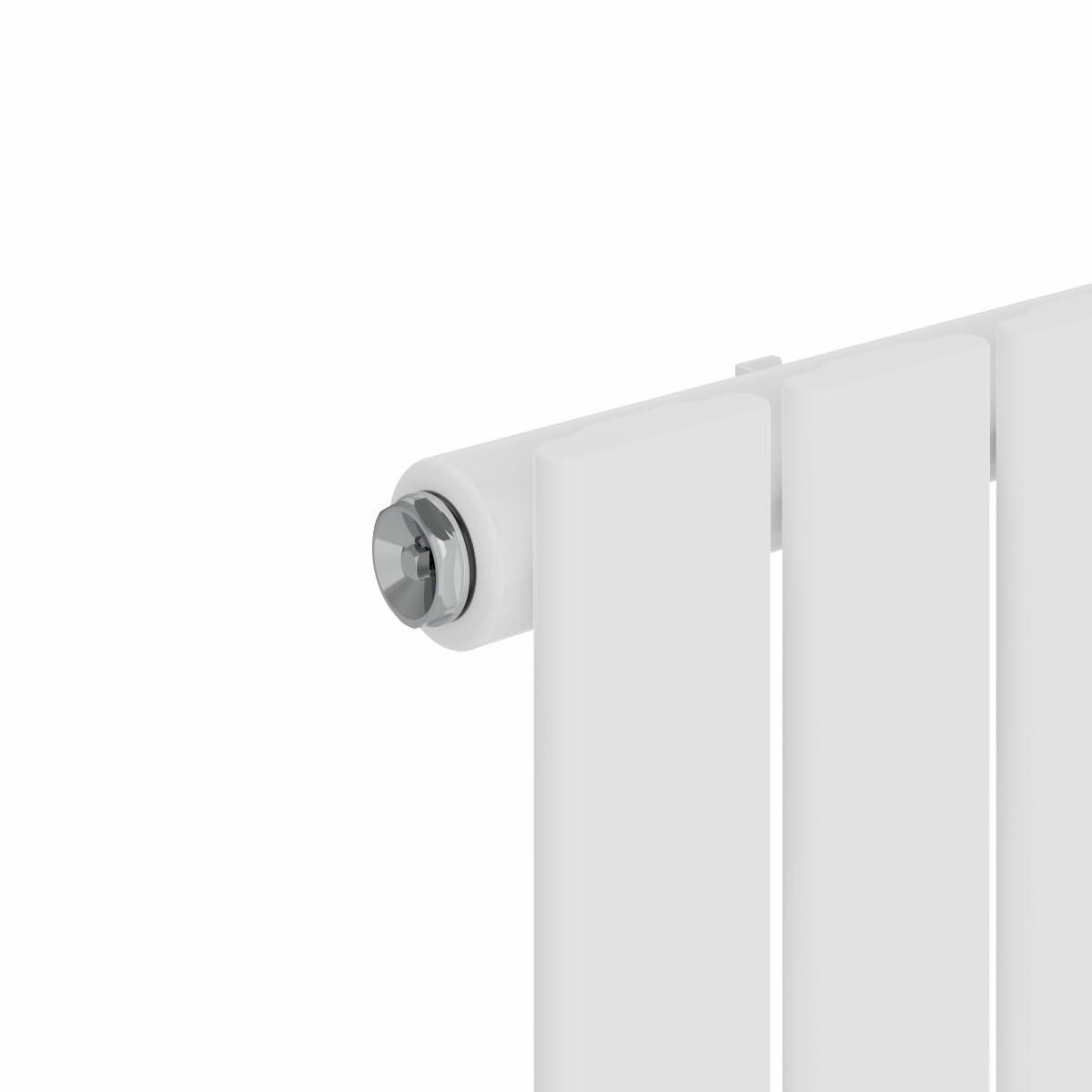 NRG 1800 X 408 Mm Vertical Column Radiator Gloss White Single Flat Panel | Designer Radiator Bathroom Central Heating | With One Pair Of Free Modern