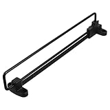 TOPBATHY Asta Appendiabiti Telescopica Estensibile per Guardaroba 50-88,5 Cm in Acciaio Nero, Barra Estraibile per Armadi Montaggio a Soffitto, Porta Pantaloni Multifunzione per Camera