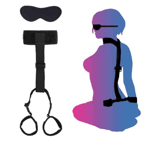 Hand Leg Cuffs Ankle Wrist Bed Restraints Kit for Adults Couples Under King Bed Straps Restraint for Queen Size Bed Bondaged Leg Spreader Bar for Adult Play Fuzzy Handcuffs Set for Bedroom Sweater