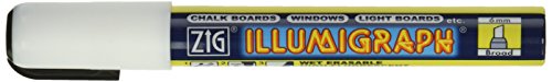 Zig 6mm Illumigraph Broad Chisel Point Tip Marker, White
