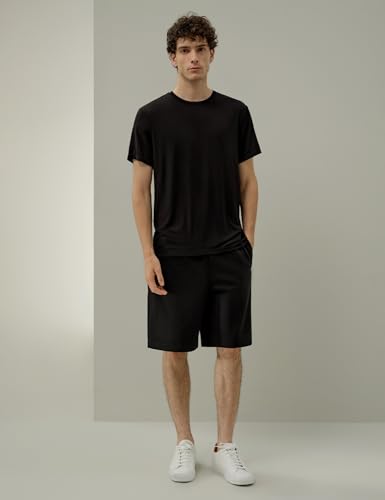 LilySilk Silk Jersey Men's T-Shirt Regular Fit Crewneck Short Sleeve Plain Tee for Work Holiday Comfort3