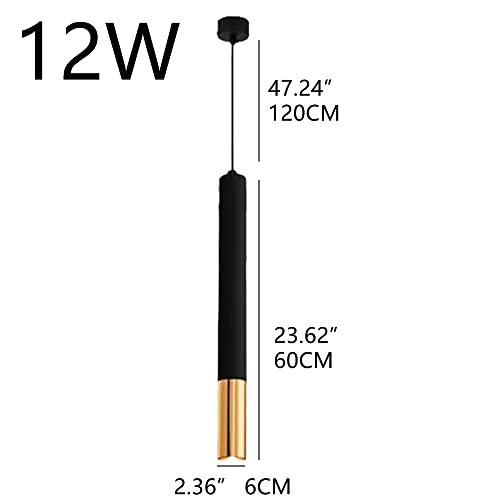 Downlights creative long tube lights en finition noire design - 2