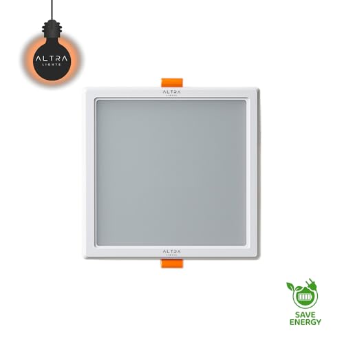 Image of 15W Recessed Square LED Panel Light | Trimless Slim Design | Polycarbonate Downlight for Home & Office False Ceiling Roof, Surface Light | Cool White, White Finish | Pack of 2