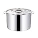 Heavy Acero Inoxidable Olla Grande y Profunda, Profesional Inducción-Segura Acero Inoxidable de la Olla con Tapa, Apto for diversas Fuentes de Calor (Size : 50 * 26cm(50L))