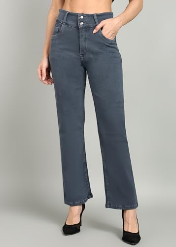 Image of Nifty Women's Denim Stretchable 2-Button Straight Fit Jeans