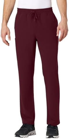 JAANUU Rhodes Men's Scrub Pants, 7-Pocket Straight Leg UltaLAST S...