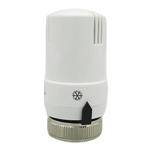 Válvula de control de temperatura del radiador, con rosca M30 x 1,5, bloqueo preciso de temperatura de ajuste de calentamiento de agua, para sistemas de calefacción del hogar, color blanco