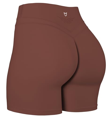 TomTiger Shorts de ioga para mulheres, controle de barriga, shorts de motociclista, exercícios físic
