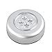 Produktbild Peanutaod 4 LED Control Nachtlicht runde Lampe unter Schrank Schrank Push Stick auf Lampe Home Küche Schlafzimmer Automobilgebrauch