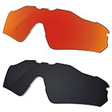 Galvanic Replacement Lenses for Oakley Radar EV Path OO9208 Sunglasses - Ruby + Black Polarized - Co
