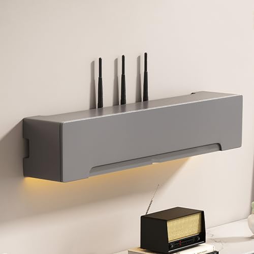 Étagère murale en bois haut de gamme pour aménagement de routeur Wi-Fi