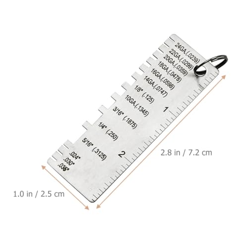 Beaupretty Set de 3 Calibradores de Espesor para Soldadura en Acero Inoxidable, Herramientas de Medición para Hoja Metálica y Alambre para Inspección Industrial miniatura 2