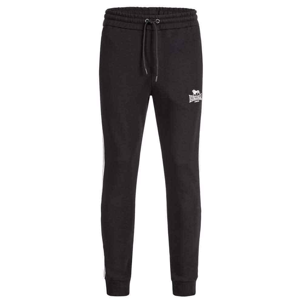 Lonsdale Herren Jogginghose Two Tones, Schwarz Grau, S-3XL, Sporthose, Training