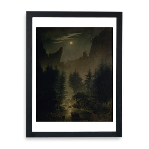 Affiche Uttewalder Grund Friedrich sous cadre premium - L'excellence Spiffing Prints