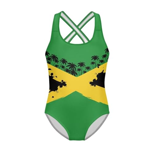 Image of One Piece Swimsuit for Girls Kids Quick Dry Bathing Suit with Crossback Strap Summer Beach Swimwear Size 5T-14
