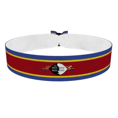 Druck-Palast Bracelet Eswatini - Bijou en satin waterproof - Durable et tendance - Accessoire pour la Coupe du Monde - Idées de cadeaux pour amateurs de football - Bracelet patriote Eswatini