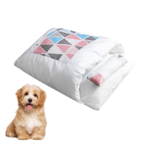 Zibeem 猫の巣穴ベッド、猫の寄り添う袋 | 枕付き猫バッグ - 滑り止めソフト耐久性のある洗える折りたたみ式居心地の良い猫寝袋小型犬用