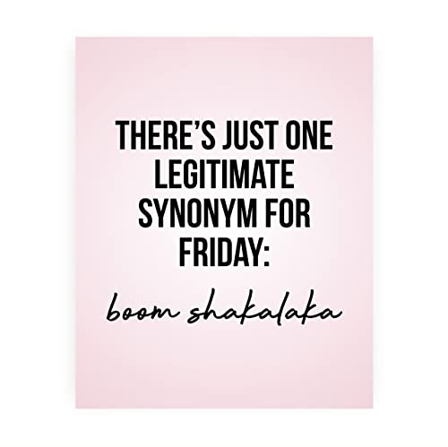 “One Synonym for Friday-Growth Shakalaka” Humorous Workplace Wall Decor Signal -8 x 10″ Typography Artwork Print -Able to Body. Humorous Ornament for Residence-Workplace-Store-Cave Decor. Excellent Desk-Cubicle Signal!