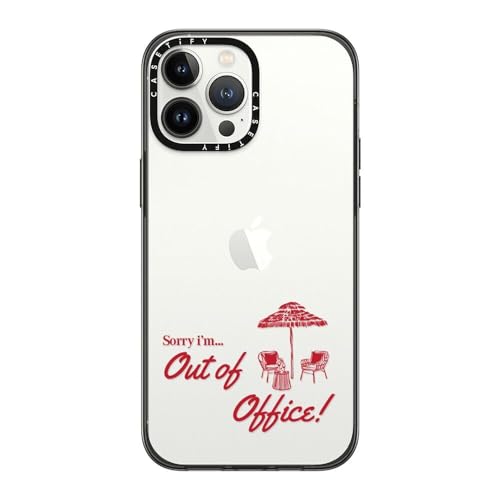 CASETiFY (�P�[�X�e�B�t�@�C) �R���p�N�g iPhone 13 Pro Max�p �P�[�X [�R�p�O���[�h��2�{�̗����������{�ς� / 4�t�B�[�g�̗����ɑ΂���ی�] - OOO���b�Z�[�W - �N���A�u���b�N