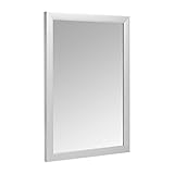 Amazon Basics Rectangular Wall Mount Mirror 20' x 28', Standard Trim, Nickel