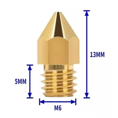 Kit Com 5 Bicos Mk8 0,4mm 1,75mm Ender 3, Ender 5, ender 3s1