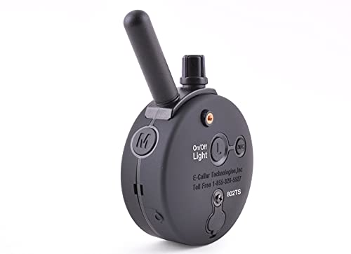 E-Collar ET-800-1 Mile Rechargeable Remote Waterproof Trainer - Static, Vibration and Sound Stimulation Collar with PetsTEK Dog Training Clicker