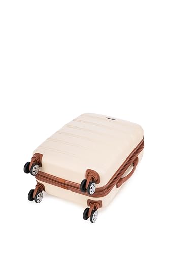 Rockland Melbourne Hardside 2 Piece Expandable Spinner Wheel Luggage Set, Carry-On 20" and Tote 14", White