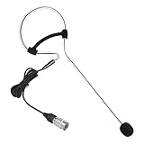 TTMICXH Black Headset Microphone Single Earhook Earset Headworn Over Ear Hanging Condenser Mic Compa