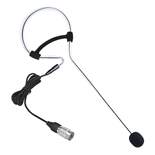 Ttmicxh Black Headset Microphone Single Earhook Earset Headworn Over Ear Hanging Condenser Mic Compatible With Audio-Technica Wireless System Bodypack Transmitter For Youtube Lectures Hirose 4Pin Plug #TOP1
